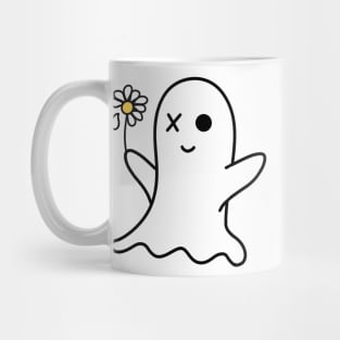 Ghost Holding Daisy Mug